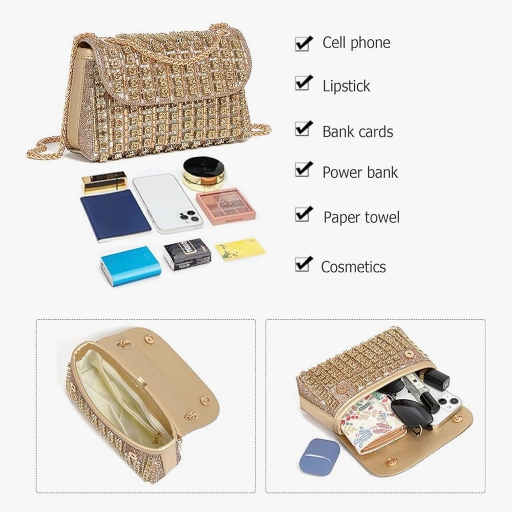Chic Gold Chain Mini Bag - Picture 4 of 5